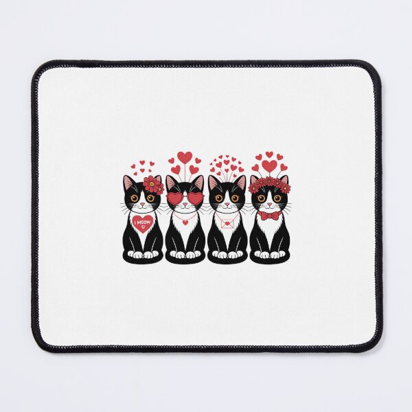 Item preview, Tuxedo Cat Hearts Valentines Day Cat Lovers designed and sold by Formatage.