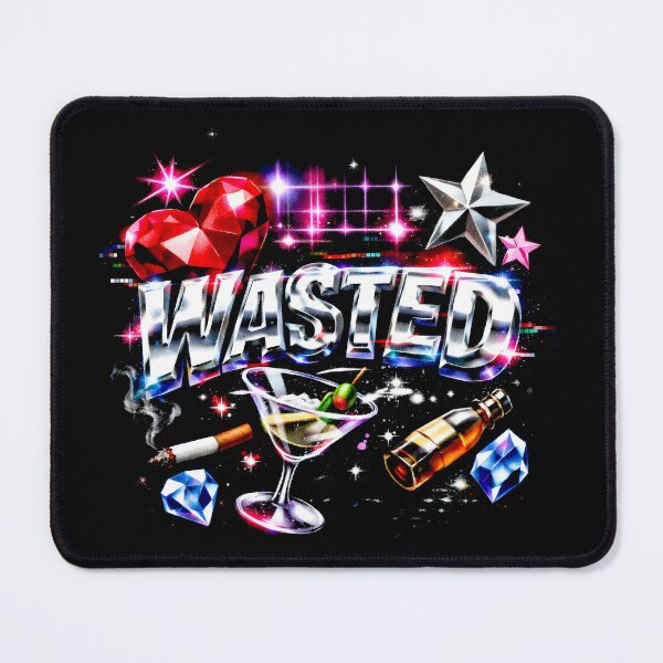 Item preview, Wasted Chrome Text 90s Vaporwave Aesthetic designed and sold by SplashTastic.