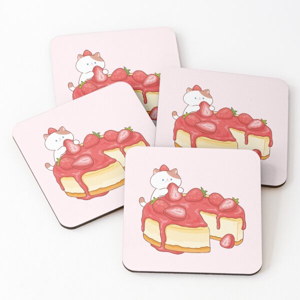 Item preview, Cat with Strawberry Cheesecake designed and sold by salposi.
