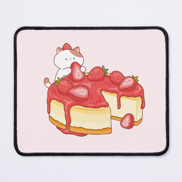 Item preview, Cat with Strawberry Cheesecake designed and sold by salposi.