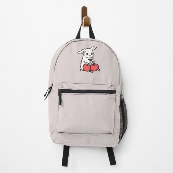 Item preview, Cute Kawaii White Bunny with Cherry - Pocket Design designed and sold by NemiMakeit.