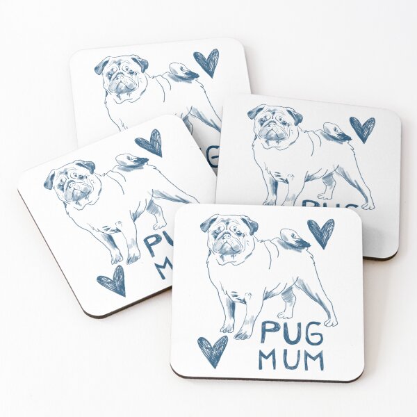 Item preview, Minimalist Pug Mum Line Art Dog Lover Design designed and sold by AnnaVikhrArt.