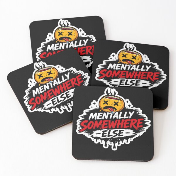 Item preview, Mentally Somewhere Else Funny Dark Humor Sticker designed and sold by Amr Darwish Graphic designer.
