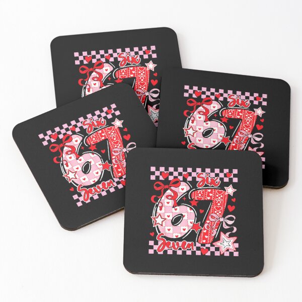 Item preview, Six Seven 67 Cute Number Meme Bow Valentine Style designed and sold by gladysenglish.