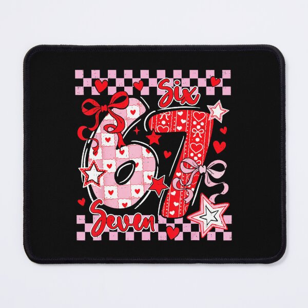 Item preview, Six Seven 67 Cute Number Meme Bow Valentine Style designed and sold by gladysenglish.