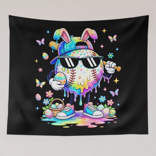 Item preview, Dripping Baseball Bunny Easter Funny  designed and sold by miaa-artistshop.