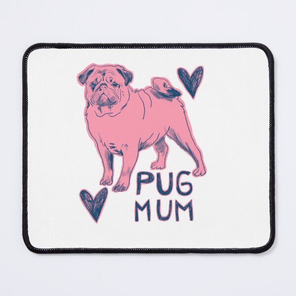 Item preview, Cute Pink Pug Mum Dog Mom Gift Design designed and sold by AnnaVikhrArt.