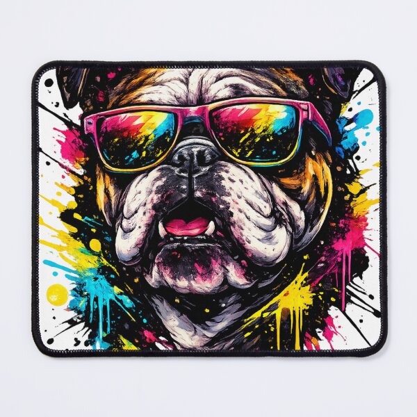 Item preview, Urban Graffiti Bulldog with Neon Sunglasses Street Art Design designed and sold by rajasekhark.