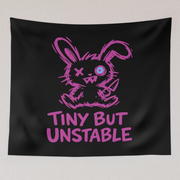 Item preview, Tiny But Unstable - Cute Creepy Bunny designed and sold by SidTastic .