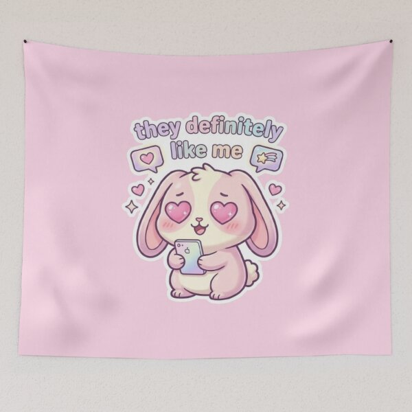 Item preview, They Definitely Like Me Kawaii Design designed and sold by DesignNovaCo.