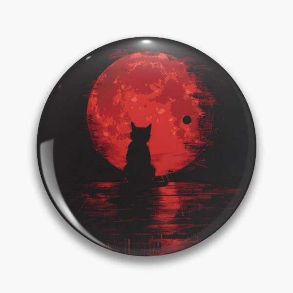 Item preview,  Blood Moon — Gothic Black Cat Art designed and sold by Mourne & Dusk.