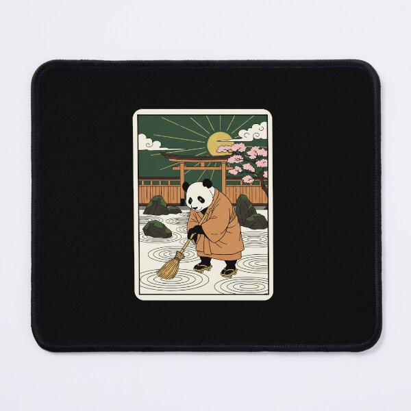 Item preview, Zen Panda Sweeping Garden Japanese Style Illustration designed and sold by JordynLadukeg65.