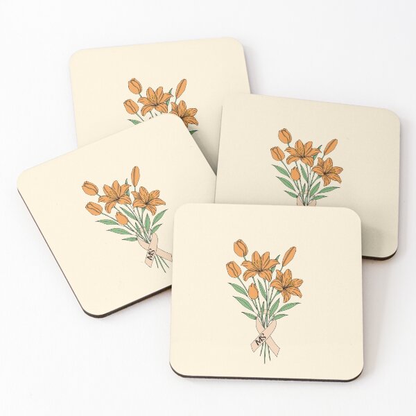 Item preview, Minimalistic multiple sclerosis flowers designed and sold by Pamelarts.