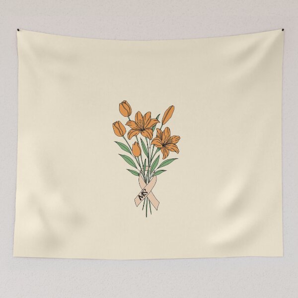 Item preview, Minimalistic multiple sclerosis flowers designed and sold by Pamelarts.