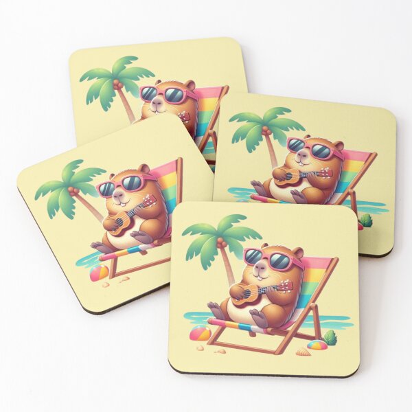 Item preview, Capybara Beach Vibes – Tropical Chill Design designed and sold by Dogandesighn.