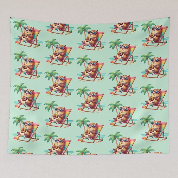 Item preview, Capybara Beach Vibes – Tropical Chill Design designed and sold by Dogandesighn.