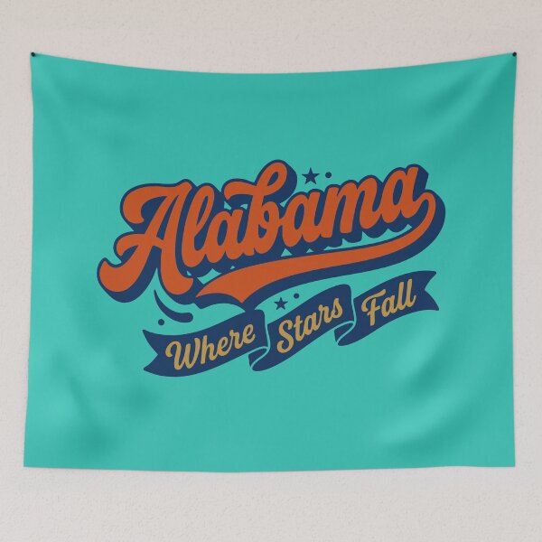 Item preview, Vintage Alabama Where Stars Fall Nostalgic State Pride designed and sold by Cozy-Old-Pub.