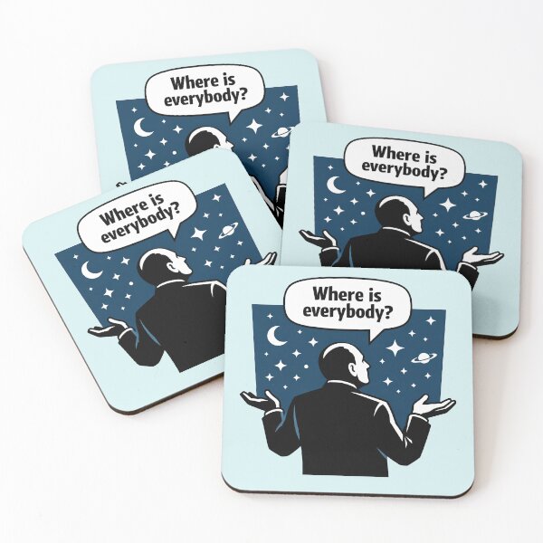 Item preview, Fermi Paradox Cosmic Mystery Space Art designed and sold by Retr0Tshirts.