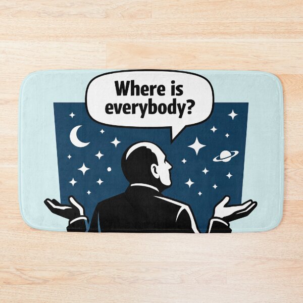 Item preview, Fermi Paradox Cosmic Mystery Space Art designed and sold by Retr0Tshirts.