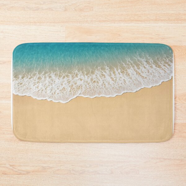 Item preview, Aerial Beach with Turquoise Water and White Wave Edge on Light Sand designed and sold by EmeraldeaArt.