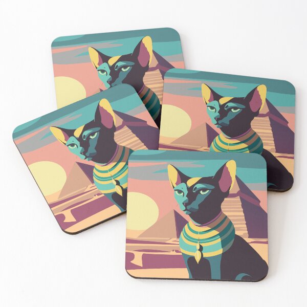 Item preview, abstract Egyptian cat designed and sold by artbct.