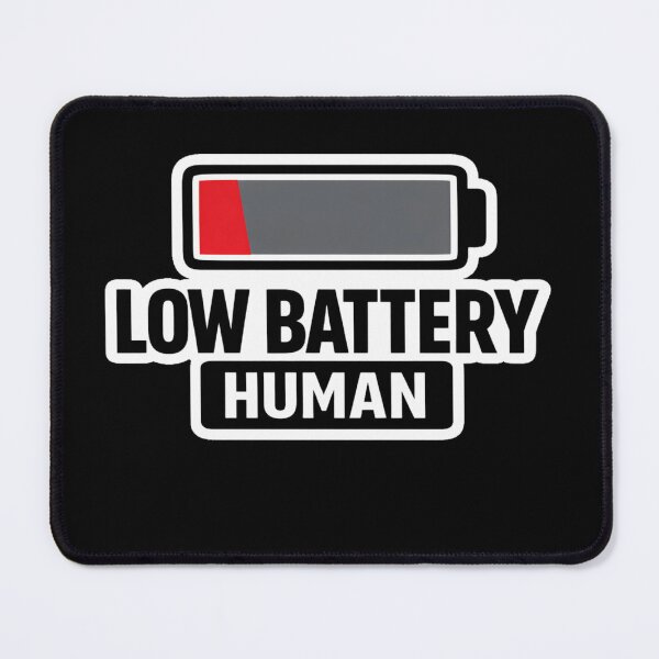 Item preview, Low Battery Human Funny Tired Mood Minimal Sticker designed and sold by Amr Darwish Graphic designer.