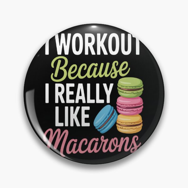 Item preview, Funny Macaron Workout Ice Cream Sandwich Macaron Cookie designed and sold by TheRetroStyle.