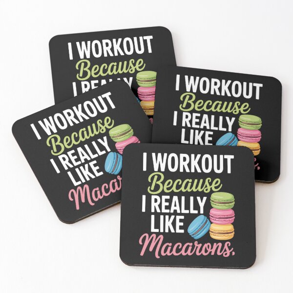 Item preview, Funny Macaron Workout Ice Cream Sandwich Macaron Cookie designed and sold by TheRetroStyle.