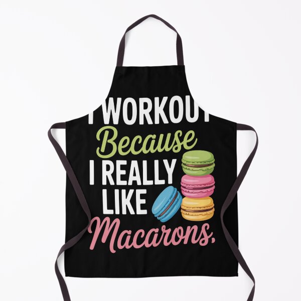 Item preview, Funny Macaron Workout Ice Cream Sandwich Macaron Cookie designed and sold by TheRetroStyle.