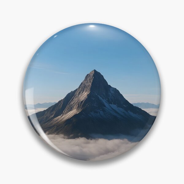 Item preview, Mountain Peak Above Clouds with Vast Blue Sky Landscape designed and sold by EmeraldeaArt.