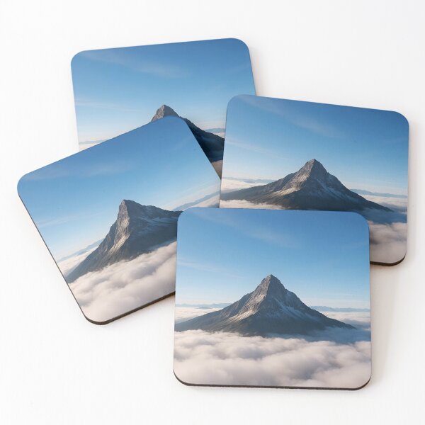 Item preview, Mountain Peak Above Clouds with Vast Blue Sky Landscape designed and sold by EmeraldeaArt.