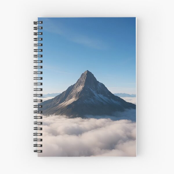 Item preview, Mountain Peak Above Clouds with Vast Blue Sky Landscape designed and sold by EmeraldeaArt.