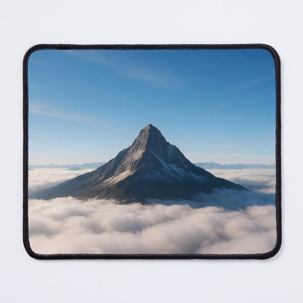 Item preview, Mountain Peak Above Clouds with Vast Blue Sky Landscape designed and sold by EmeraldeaArt.