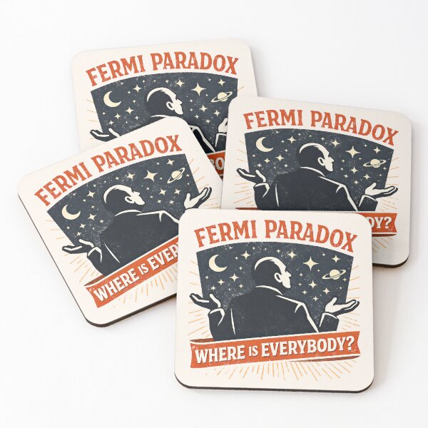 Item preview, Fermi Paradox Alien Mystery Space Illustration designed and sold by Retr0Tshirts.