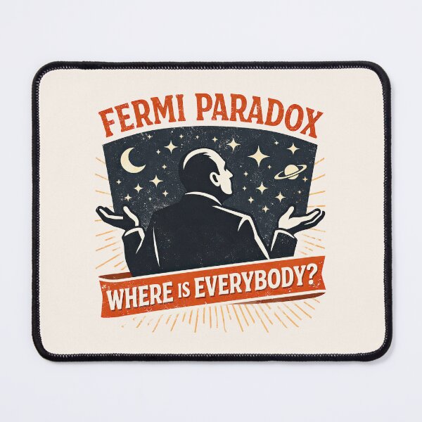 Item preview, Fermi Paradox Alien Mystery Space Illustration designed and sold by Retr0Tshirts.