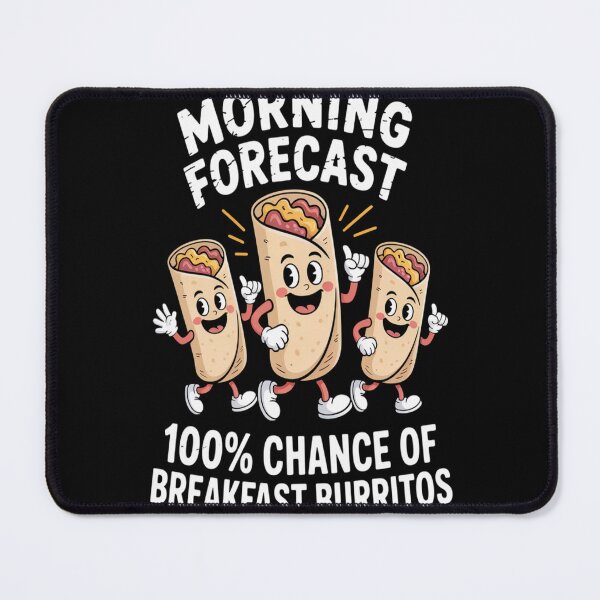 Item preview, Funny Morning Forecast Breakfast Burrito designed and sold by TheRetroStyle.