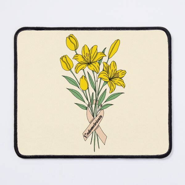 Item preview, Minimalistic endometriosis flowers designed and sold by Pamelarts.
