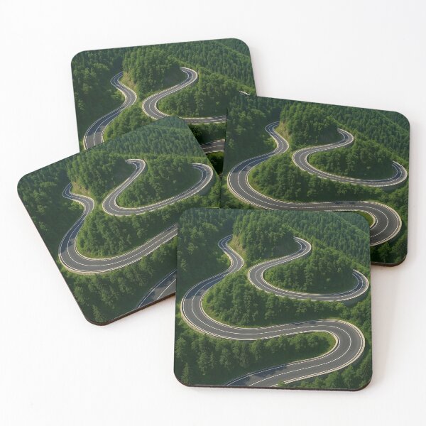 Item preview, Meandering Road Through Green Forest – Aerial Nature View designed and sold by EmeraldeaArt.