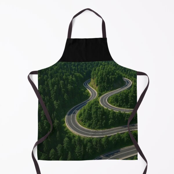 Item preview, Meandering Road Through Green Forest – Aerial Nature View designed and sold by EmeraldeaArt.