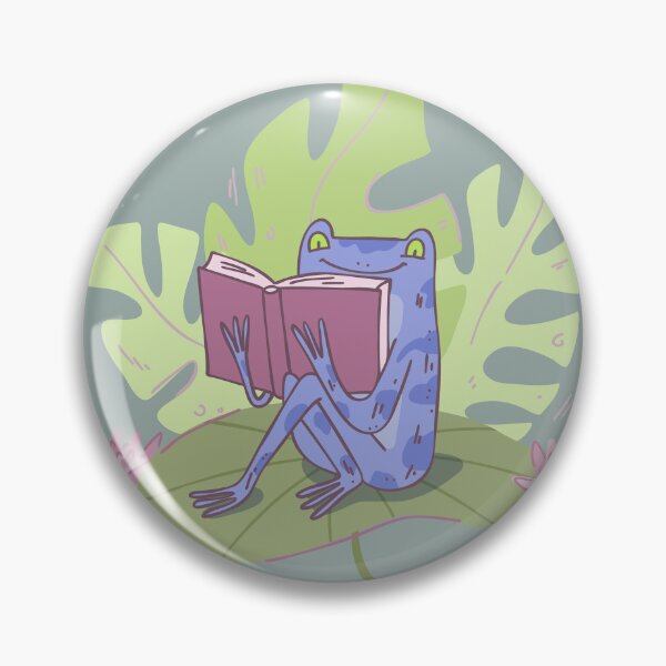 Item preview, Cute Frog Reading Book – Funny Book Lover Sticker, Frog Illustration designed and sold by anyramagic.