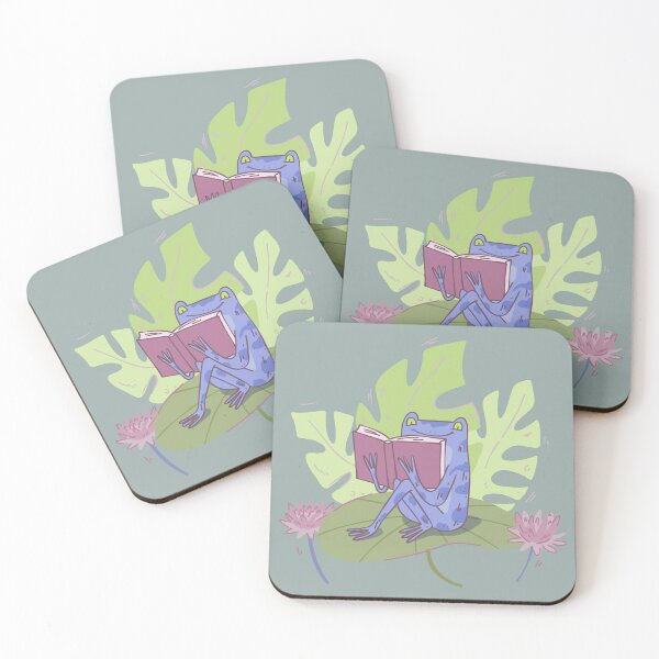 Item preview, Cute Frog Reading Book – Funny Book Lover Sticker, Frog Illustration designed and sold by anyramagic.