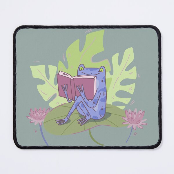 Item preview, Cute Frog Reading Book – Funny Book Lover Sticker, Frog Illustration designed and sold by anyramagic.