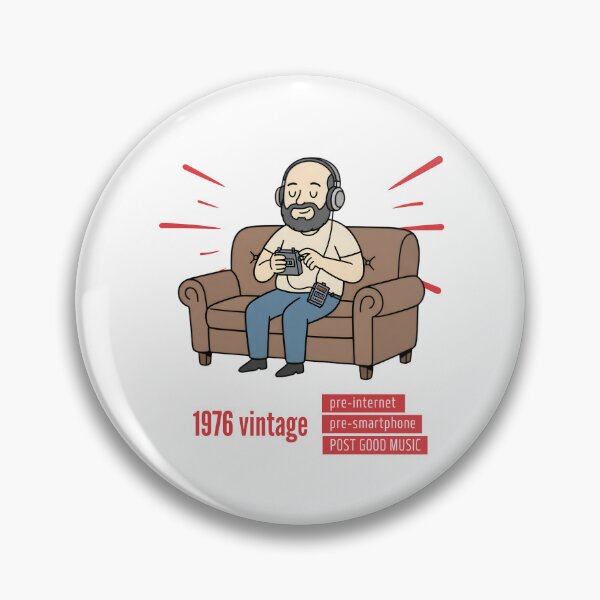 Item preview, Funny 50th Birthday Gift – 1976 Vintage Pre‑Internet Music Lover Design (man) designed and sold by Skaldcraft.