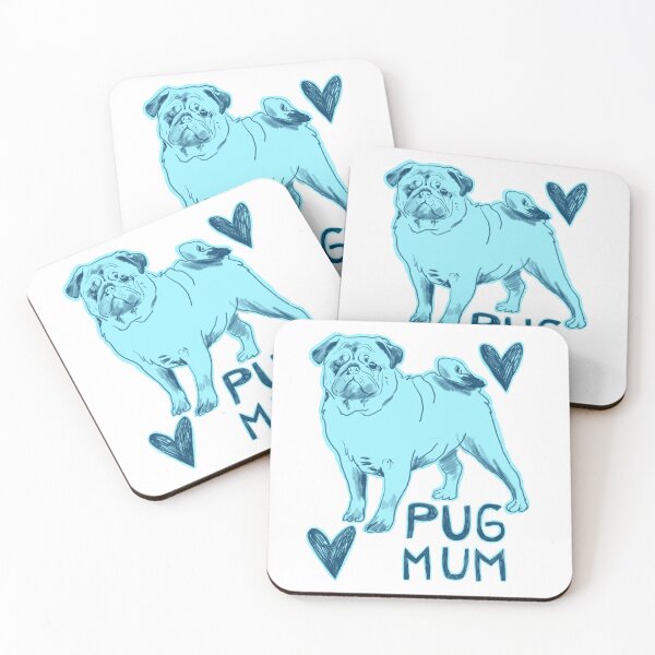 Item preview, Blue Pug Mum Cute Dog Lover Design designed and sold by AnnaVikhrArt.
