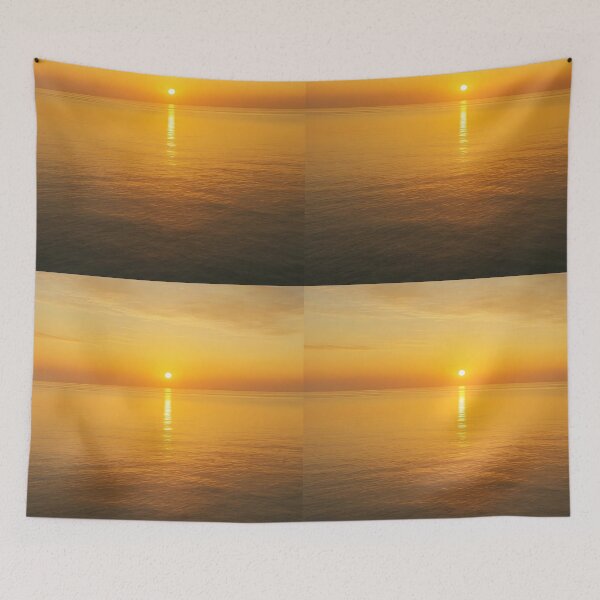 Item preview, Sunset Over Calm Water – Orange Reflections on Lake, Sea, or Ocean designed and sold by EmeraldeaArt.