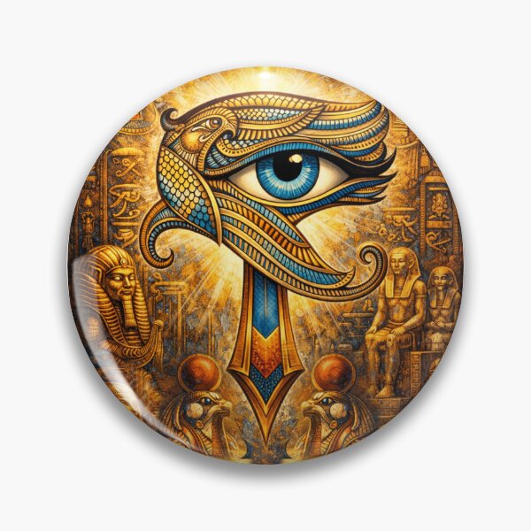 Item preview, Eye of Horus, ancient egypt art, gold foil, protection symbol,  eye art designed and sold by GulfSignature.