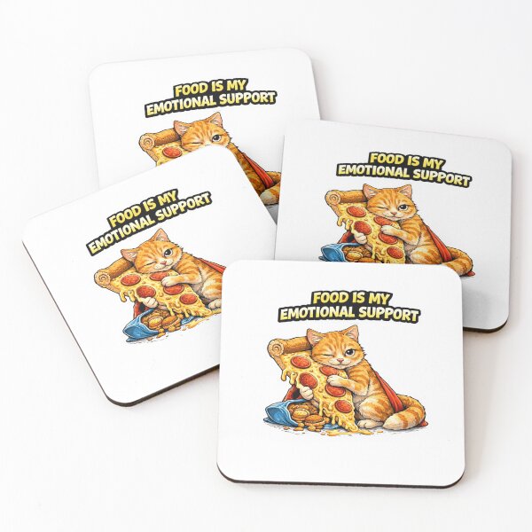 Item preview, Funny Cat Food Is My Emotional Support Pizza Gift designed and sold by Gentlestate.