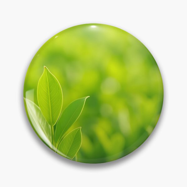 Item preview, Green Leafy Twig in Focus with Blurry Green Background – Nature Close-Up designed and sold by EmeraldeaArt.