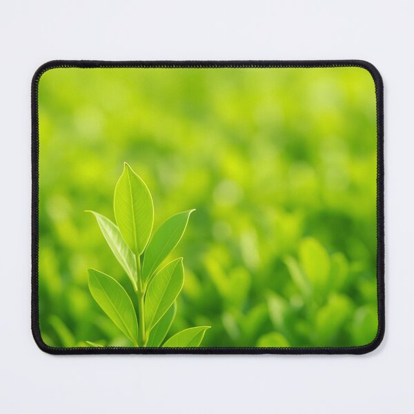 Item preview, Green Leafy Twig in Focus with Blurry Green Background – Nature Close-Up designed and sold by EmeraldeaArt.