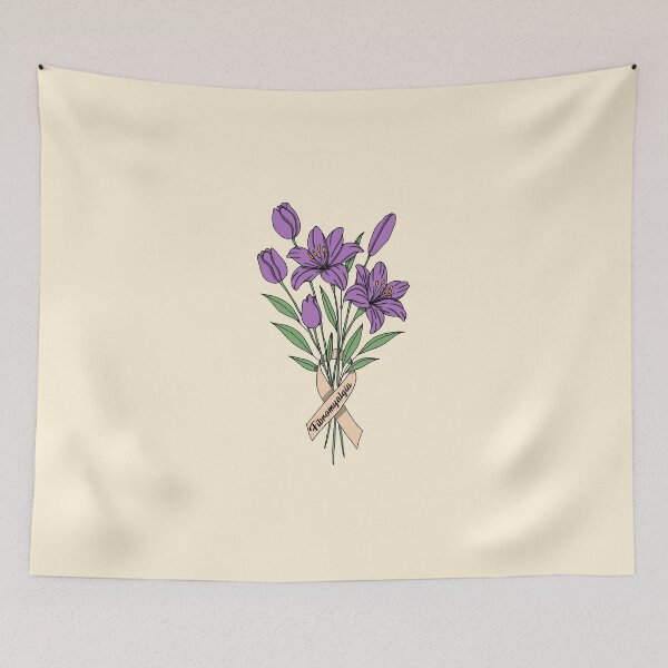 Item preview, Minimalistic fibromyalgia flowers designed and sold by Pamelarts.